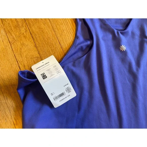 Athleta‎ NWT Blue Conscious Dress Athletic Fit Flare Skater Size 2X Golf Tennis - Picture 9 of 9